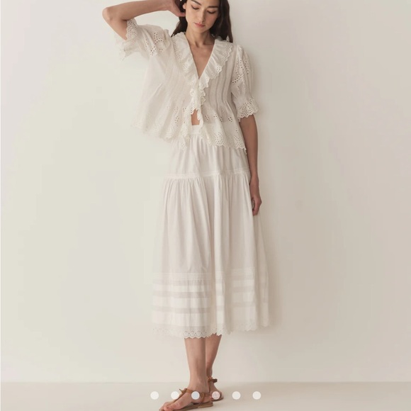 Doen Henri Top in Salt Eyelet - Picture 3 of 7